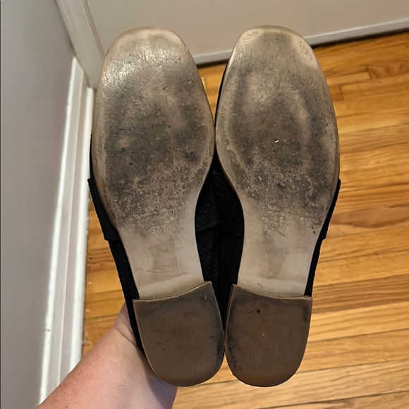 Free People Womens At Ease Loafer Leather Slip On Mules Suede Flats Snake - Picture 7 of 8